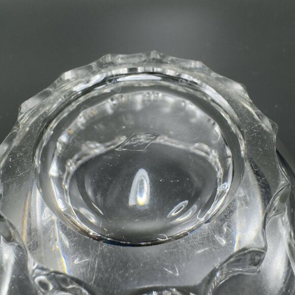 Heisey Lariat Clear Glass Dish Bowl Manganese 365nm Green UV Glow Glass AS IS - Picture 9 of 14